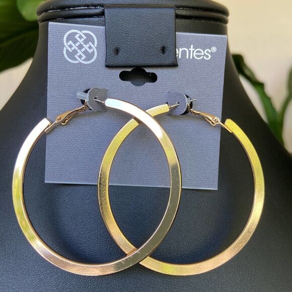 Slender Gold Hoops Daisy Fuentes Fashion Earrings $16ea / 3 for $25 - Picture 4 of 6